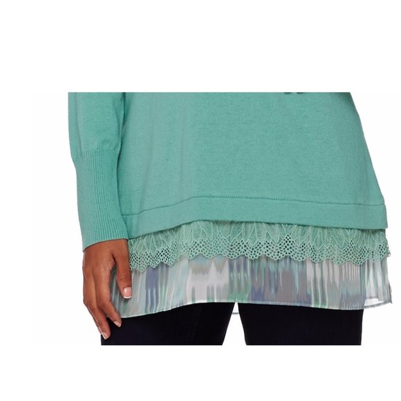 Cotton Cashmere Sweater Green XS A272837 - Picture 3 of 4